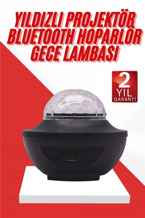 Compressed by jpeg-recompress Masa ve Gece Lambası Renkli Projektör Işıklı Disko Topu Bluetooth Hoparlör - Görsel 1