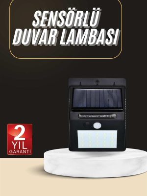 Solar Dekoratif Lambası Sensörlü Led Işık Bahçe Aydınlatma