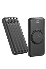 Kablosuz Çoklu Şarj Girişli 10.000 Mah Kablolu Powerbank Taşınabilir - Görsel 2