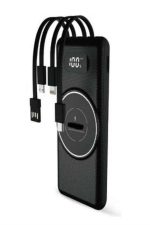 Wireless Powerbank 10000 Mah LED Ekranlı Dahili Kablolu Hızlı Şarj - Görsel 2
