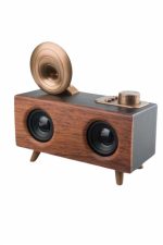 Bluetooth Nostalji Speaker Radyo Gramofon Ahşap Renk Vintage - Görsel 2