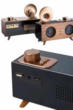 Bluetooth Nostalji Speaker Radyo Gramofon Ahşap Renk Vintage - Görsel 5
