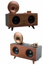 Bluetooth Nostalji Speaker Radyo Gramofon Ahşap Renk Vintage - Görsel 3