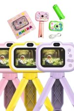 Çocuk Için Eğitici Video Kamera Ayaklı Mini Fotoğraf Makinesi - Görsel 3