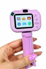 Çocuk Için Eğitici Video Kamera Ayaklı Mini Fotoğraf Makinesi - Görsel 2