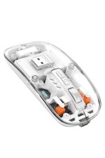 Sessiz Tıklama Çift Modlu Bluetooth Ve Alıcı Şeffaf Mouse Fare - Görsel 3