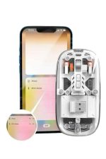 Mouse Fare Kablosuz Mouse Fare Şarjlı Bluetooth Sessiz 5 Tuşlu Şeffaf - Görsel 2