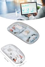 Kablosuz Mouse Fare Şarjlı Bluetooth Wireless Çift Modlu Sessiz - Görsel 4