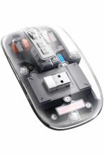 Kablosuz Mouse Fare Şarjlı Bluetooth Wireless Çift Modlu Sessiz - Görsel 5
