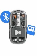 Kablosuz Mouse Fare Şarjlı Bluetooth Wireless Çift Modlu Sessiz - Görsel 3