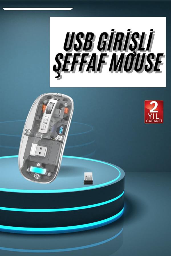 Compressed by jpeg-recompress Kablosuz Mouse Fare Şarjlı Bluetooth Wireless Çift Modlu Sessiz - Görsel 1