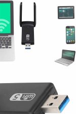 Mbps Wifi Alıcı Kablosuz Wifi Adaptörü Çift Band Çift Antenli - Görsel 5