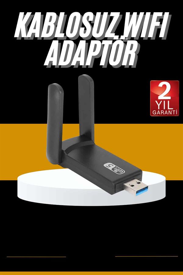 Compressed by jpeg-recompress Mbps Wifi Alıcı Kablosuz Wifi Adaptörü Çift Band Çift Antenli - Görsel 1