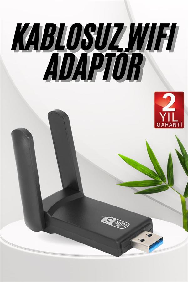 Compressed by jpeg-recompress Wifi Adaptörü Bt5.0 Wifi 2'si Bir Arada Çift Bantlı Çift Anten - Görsel 1