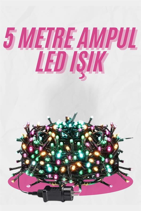 Compressed by jpeg-recompress 5 Metre Ampul LED Işık Renkli RGB Çok Renkli Led Aydınlatma - Görsel 1