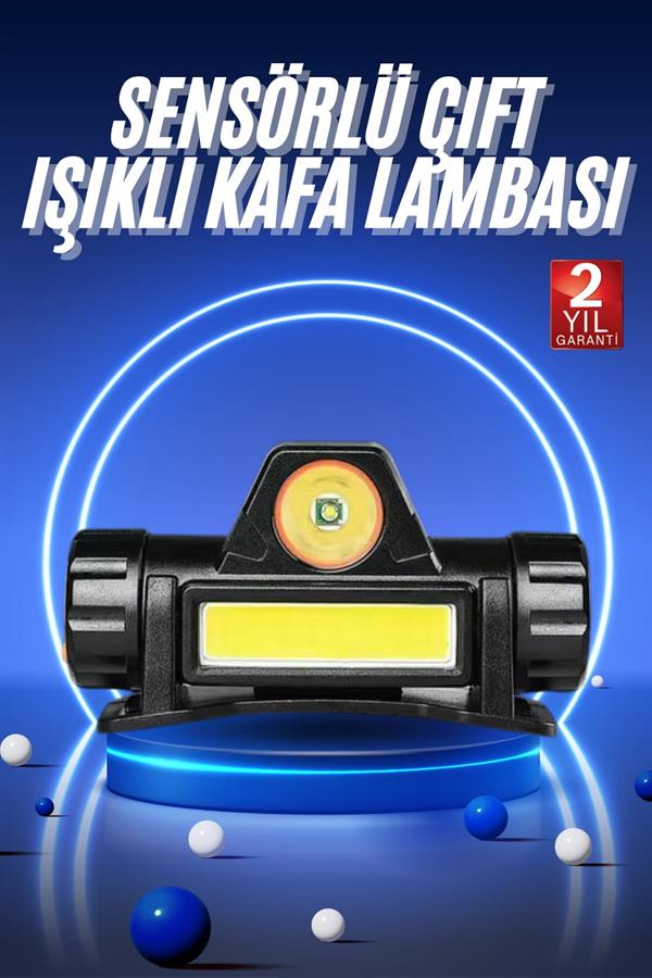 Compressed by jpeg-recompress Ledli Şarjlı Kafa Lambası LED Şarjlı Su Geçirmez Kafa Feneri - Görsel 1