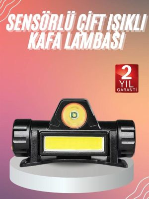 Kafa Lambası Çalışma Işığı Kafa Feneri Şarjlı Mıknatıslı Fenerli
