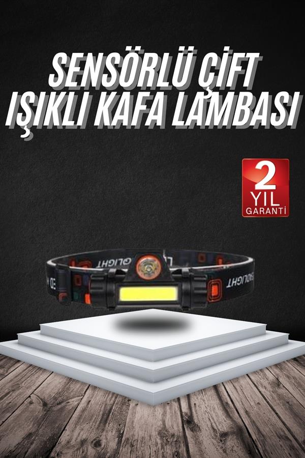 Compressed by jpeg-recompress Kafa Lambası Çalışma Işığı Süper Parlak Mıknatıslı Lityum Lion Pilli - Görsel 1