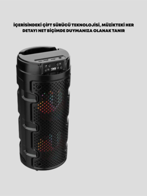 Kompakt Tasarım, Yüksek Ses Performansı – Çoklu Giriş Seçenekli Kablosuz Hoparlör (Bluetooth, USB, SD Kart, AUX)