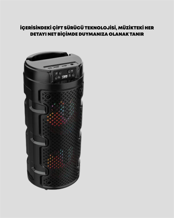 1212758_kompakt-tasarim-yuksek-ses-performansi-3-2d22.png Kompakt Tasarım, Yüksek Ses Performansı – Çoklu Giriş Seçenekli Kablosuz Hoparlör (Bluetooth, USB, SD Kart, AUX) - Görsel 1