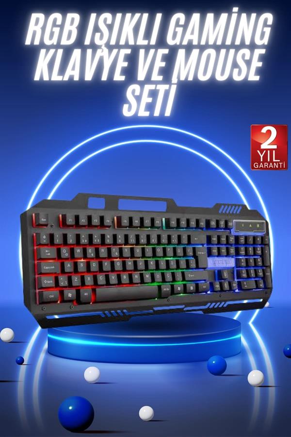 Compressed by jpeg-recompress Gaming Oyuncu Klavyesi Led Aydınlatmalı Mekanik Hisli - Görsel 1