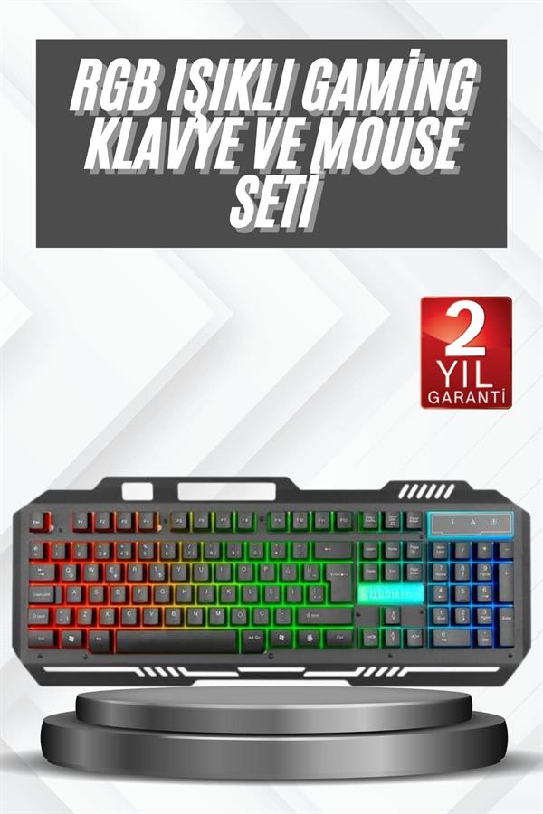 Compressed by jpeg-recompress Işıklı Oyuncu Q Klavye Mouse Seti Siyah Gaming Oyuncu Klavye - Görsel 1