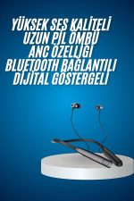 Bluetooth Kulaklık Şarj Göstergeli 100 Saat Şarj Kapasiteli Sporcu Kulaklık - Görsel 5