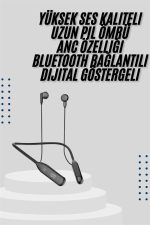 Bluetooth Kulaklık Kablolu Android ve İOS Uyumlu ANC Özellikli - Görsel 5