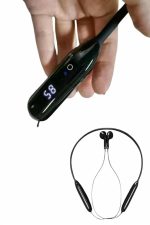 100 Saat Kablolu Boyun Askılı Dijital Göstergeli Bluetooth Kulaklık - Görsel 4