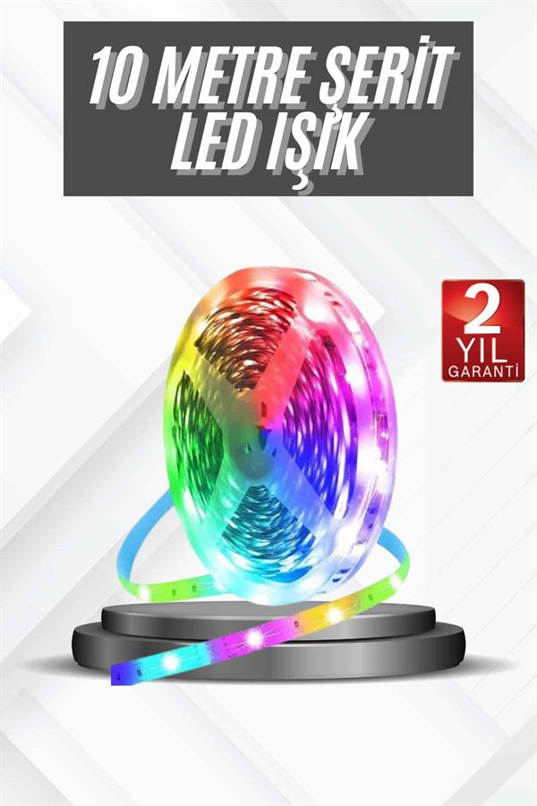 Compressed by jpeg-recompress RGB Şerit Led 10 Metre Led Işık Kumanda ile Kontrol RGB - Görsel 1