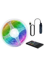 RGB Şerit Led 10 Metre Led Işık Kumanda ile Kontrol RGB - Görsel 2