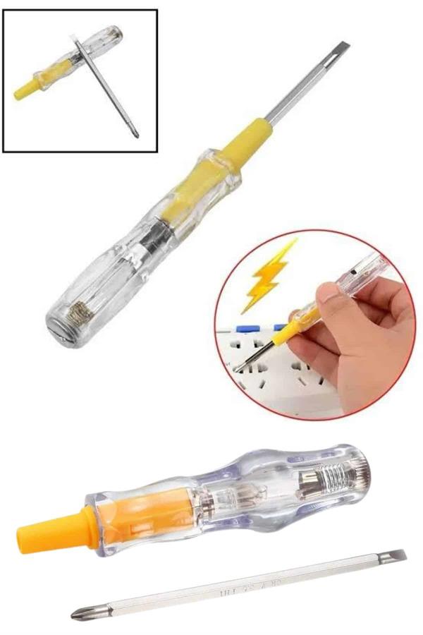 Compressed by jpeg-recompress Kontrol Kalemi Çift Başlıklı Şeffaf Elektrik Testi Değişken Uçlu - Görsel 1