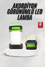 Katlanabilir Kamp Lambası Akordiyon Lamba Şarjlı 3 Kademeli Solar