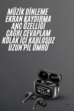 Yeni Nesil Pro Ekranlı Bluetooth Kulaklık 5.0 Bluetooth - Görsel 5