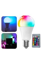 Akıllı RGB Led Ampul Led Uzaktan Kumandalı Renk Değiştiren Ampul - Görsel 5