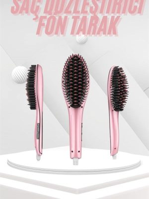 Saç Fırça Akıllı LCD Ekran Pratik Saç Düzleştirici Tarak Pratik Taşınabilir