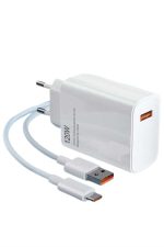 Type C Yüksek Hızlı Şarj Aleti Beyaz 120W Ultra Uzun Ömürlü - Görsel 2