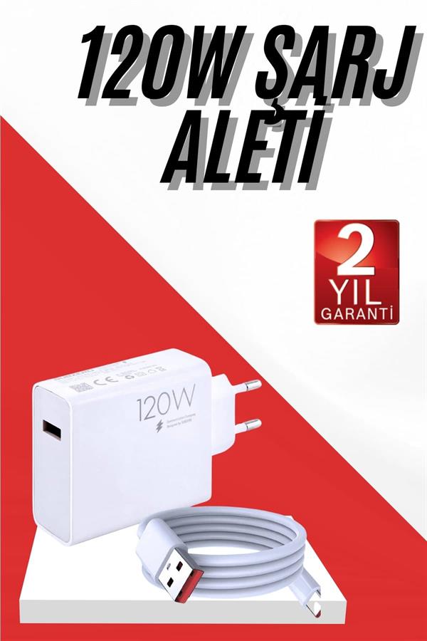 Compressed by jpeg-recompress 120W Şarj Aleti Hızlı Çift Turbo Şarj Aleti Seti Beyaz - Görsel 1