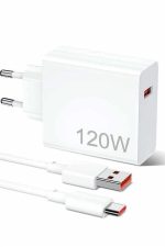 120W Şarj Aleti Hızlı Çift Turbo Şarj Aleti Seti Beyaz - Görsel 5