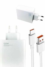 120W Şarj Aleti Hızlı Çift Turbo Şarj Aleti Seti Beyaz - Görsel 3