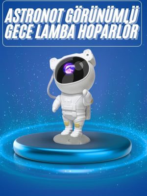 Projeksiyon Astronot Lamba Speaker Sevimli Astronot Bluetooth Hoparlör