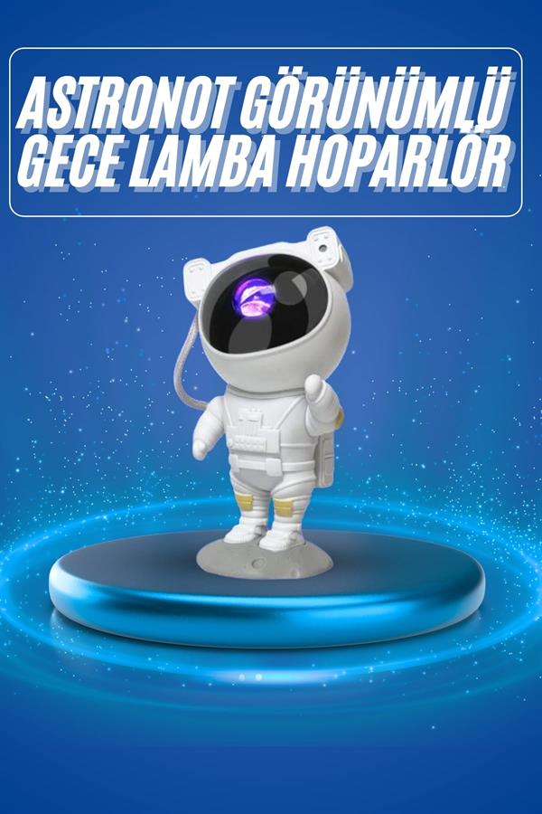 Compressed by jpeg-recompress Projeksiyon Astronot Lamba Speaker Sevimli Astronot Bluetooth Hoparlör - Görsel 1