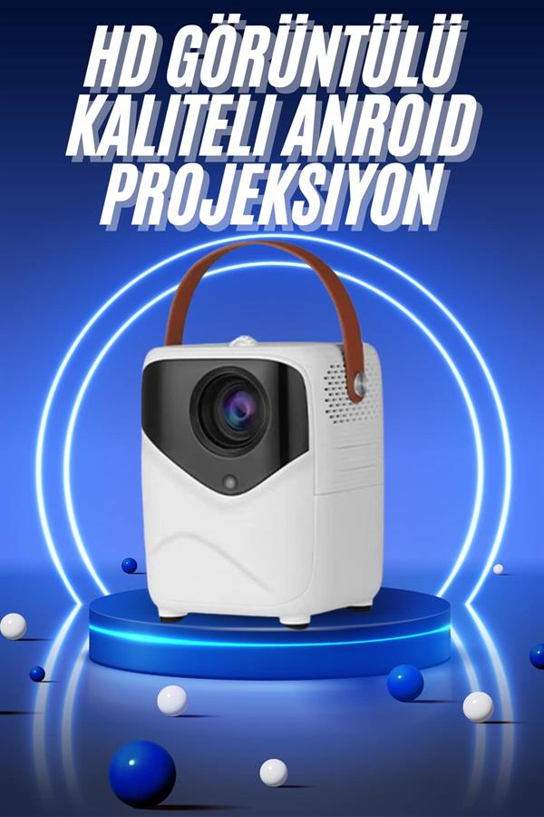 Compressed by jpeg-recompress HD Ayaklı Portatif Projeksiyon Cihazı Bluetooth Wifi Akıllı Android İşlemcili - Görsel 1