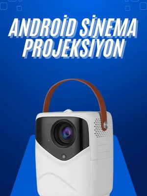 HD Ayaklı Portatif Projeksiyon Cihazı Android İşlemcili Sinema Projektörü