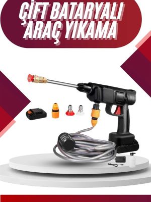 Oto Araba Yıkama Şarjlı Ve Yüksek Basınçlı Oto Yıkama Ve Sulama Tabancası