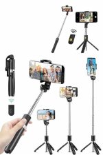 Cep Telefonu Tripod Standı Manyetik Selfie Sopa Bluetooth Uzaktan Kumandalı - Görsel 5