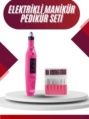Elektrikli Profesyonel Manikür Pedikür Seti Değiştirilebilir Başlık Seçeneği