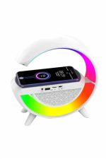 Bluetooth Hoparlör G Şekli Atmosfer Akıllı Rgb Lamba Wireless Kablosuz Şarj - Görsel 5