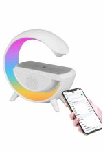 Bluetooth Hoparlör G Şekli Atmosfer Akıllı Rgb Lamba Wireless Kablosuz Şarj - Görsel 2