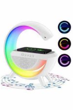 Bluetooth Hoparlör G Şekli Atmosfer Akıllı Rgb Lamba Wireless Kablosuz Şarj - Görsel 4